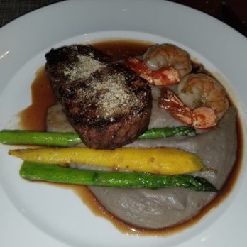 Trattoria del Porto - Land and sea dish with mashed potato and asperagus as well as squash - Italian Near Me - Orlando, Florida