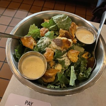 COMO's Restaurant - The Small Caesar salad has fresh romaine and wonderfully chunky croutons, but thin, mustardy dressing that doesn't quite work. - Pizza Near Me - Ferndale, Michigan COMO's Restaurant - The Small Caesar salad has fresh romaine and wonderfully chunky croutons, but thin, mustardy dressing that doesn't quite work. - Pizza Near Me - Ferndale, Michigan
