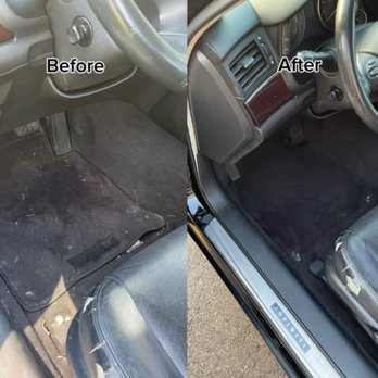 Spray and Shine Mobile Detailing - Before and After of an interior detail of a 2012 infiniti. Use code SUMMER to save 15% on your first online booking. - Auto Detailing Near Me Spray and Shine Mobile Detailing - Before and After of an interior detail of a 2012 infiniti. Use code SUMMER to save 15% on your first online booking. - Auto Detailing Near Me