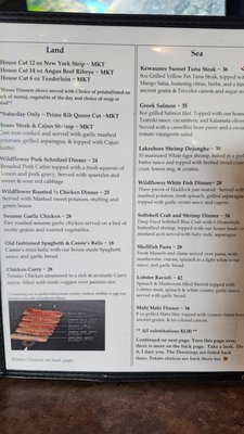 Menu photo 2 Wildflower Supper Club Kewaunee, WI