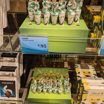 Lindt Chocolate Shop - Coconut umbrellas - Chocolatiers & Shops Near Me - Nashville, Tennessee