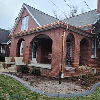 Gutters Done Right - 6" K style copper gutters 4" round downspouts - Gutter Services Near Me