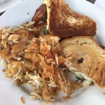 Shorehouse Kitchen - Brioche Breakfast Grilled Cheese with Bacon and Hash Browns. INCREDIBLE!! - Coffee & Tea Near Me - La Jolla, California Shorehouse Kitchen - Brioche Breakfast Grilled Cheese with Bacon and Hash Browns. INCREDIBLE!! - Coffee & Tea Near Me - La Jolla, California