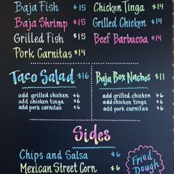 Baja Box - 2025 food menu