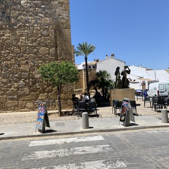 La Muralla de Antequera - Their "patio" across the street by the Muralla (wall) - Tapas/Small Plates Near Me - Antequera, Massachusetts