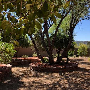 Villegas Landscape - a bench in the shade of a tree - Landscaping Near Me - Sedona, Arizona Villegas Landscape - a bench in the shade of a tree - Landscaping Near Me - Sedona, Arizona