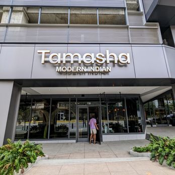 Tamasha - Outside. Storefront. Located on the ground level of the Advance Auto Parts building. Free parking in garage. - Indian Near Me - Raleigh, North Carolina
