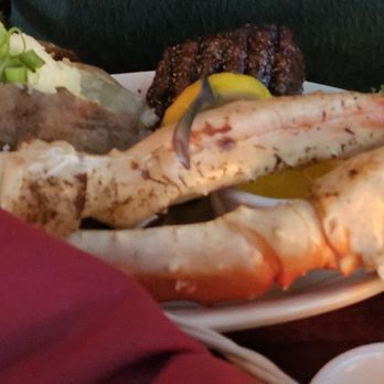 Captain Jack's - My plate: king crab, tire steak,baked potatoe. - Seafood Near Me - Sunset Beach, California Captain Jack's - My plate: king crab, tire steak,baked potatoe. - Seafood Near Me - Sunset Beach, California