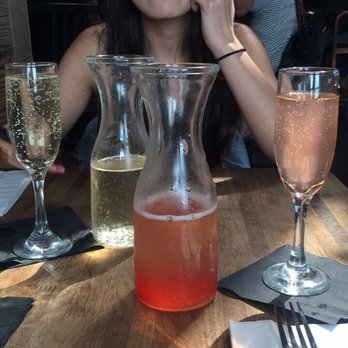 Edwin Mills by Equator - Lychee and strawberry lemonade mimosas , ladies who brunch and sip - New American Near Me - Pasadena, California Edwin Mills by Equator - Lychee and strawberry lemonade mimosas , ladies who brunch and sip - New American Near Me - Pasadena, California