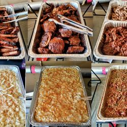 Cal’s Pit Stop BBQ - Ribs, chicken, hot beef, pulled pork, potato salad, mac and cheese, beans