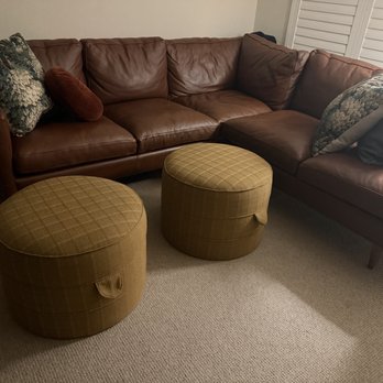 MG Reupholstery & Custom - The two ottomans - Furniture Reupholstery Near Me - Gilroy, California