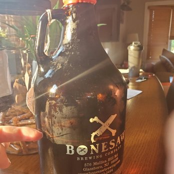 Bonesaw Brewing - Halfway full growler - Breweries Near Me - Glassboro, New Jersey Bonesaw Brewing - Halfway full growler - Breweries Near Me - Glassboro, New Jersey