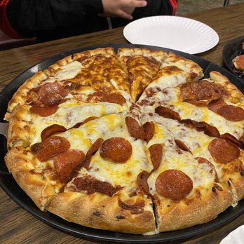 VIP Pizza - Large pan size half pepperoni, half cheese - Pizza Near Me - Tulare, California