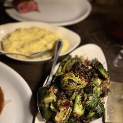 Jacks Chophouse - Candied brussels sprouts and whipped mashed potatoes