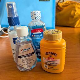 Travel toiletries & lens cleaning fluid Travel toiletries & lens cleaning fluid