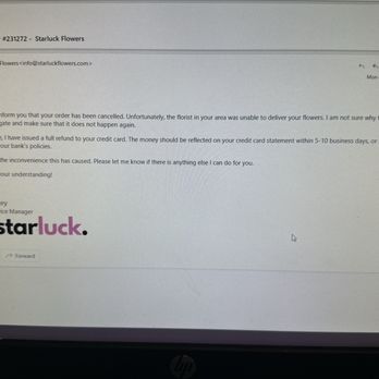Starluck Flowers - Cancellation email - Florists Near Me - Great Neck, New York Starluck Flowers - Cancellation email - Florists Near Me - Great Neck, New York