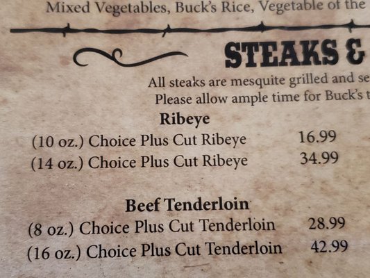 Menu photo 8 Buck's Steaks & Bar-B-Que Sweetwater, TX Menu photo 8 Buck's Steaks & Bar-B-Que Sweetwater, TX