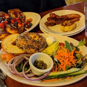 Esselon Cafe and Coffee Roasting - French toast, bagel platter - Breakfast & Brunch Near Me - Hadley, Massachusetts Esselon Cafe and Coffee Roasting - French toast, bagel platter - Breakfast & Brunch Near Me - Hadley, Massachusetts