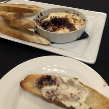 EnVie - Ricotta and Goat Cheese Crostini appetizer - New American Near Me - Lansing, Michigan EnVie - Ricotta and Goat Cheese Crostini appetizer - New American Near Me - Lansing, Michigan