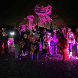 One of the many photos spots. This was our group wearing costumes is optional, but more fun. One of the many photos spots. This was our group wearing costumes is optional, but more fun.