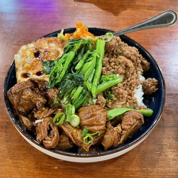 Yu Noodles - R2. Intenstine Over Rice with Poached Egg - Chinese Near Me - Fairfax, Virginia Yu Noodles - R2. Intenstine Over Rice with Poached Egg - Chinese Near Me - Fairfax, Virginia