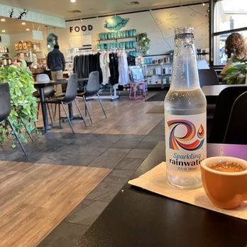 Retrograde Coffee Roasters - Espresso (triple) and bottled sparkling water. - Coffee Roasteries Near Me - Sebastopol, California