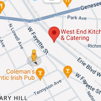 West End Kitchen & Catering - Map showing West End Kitchen - Pizza Near Me - Syracuse, New York West End Kitchen & Catering - Map showing West End Kitchen - Pizza Near Me - Syracuse, New York