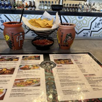 M’Xuma - Menu and ornate cute terra-cotta drink cups? - Tacos Near Me - Babcock Ranch, Florida