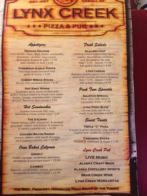 Menu photo 7 Lynx Creek Pizza Healy, AK Menu photo 7 Lynx Creek Pizza Healy, AK