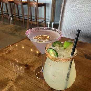 The Hub Eats & Drinks - Spicy marg & a strawberry drop. - American Near Me - Sacramento, California The Hub Eats & Drinks - Spicy marg & a strawberry drop. - American Near Me - Sacramento, California