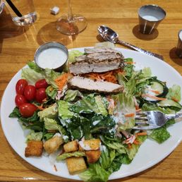 Dinner salad with grilled chicken. Dinner salad with grilled chicken.