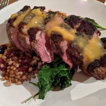 Binnekill Tavern - Duck breast with lentils and cranberries and spinach - Bars Near Me - Margaretville, New York Binnekill Tavern - Duck breast with lentils and cranberries and spinach - Bars Near Me - Margaretville, New York