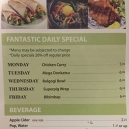 Daily specials Daily specials