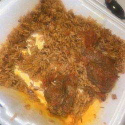 African Food Palace - Jollof Rice and beef