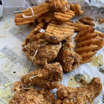 CM Chicken - Gardena - Combo 1/2 eaten - Chicken Shop Near Me - Gardena, California
