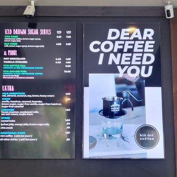 Blk Dot Coffee - Menu (1 of 2). 6/13/2023 - Coffee & Tea Near Me - Irvine, California