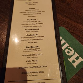 The Full Shilling - Happy hour menu - Pubs Near Me - New York, New York The Full Shilling - Happy hour menu - Pubs Near Me - New York, New York