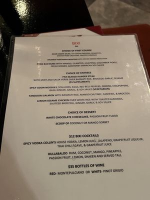 Menu photo 5 Bixi New York, NY