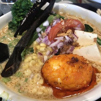 Nikka Ramen - Vegetarian with Spicy Fried Egg - Ramen Near Me - Goleta, California
