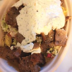 Quick Stop - Beef and lamb with salad bowl. Mmm lots of tzatziki sauce  I was hitting my Macros here. Low carb, high protein