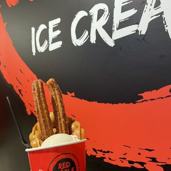 Red Circle Ice Cream - Churros Puff!!!! Yummy - Desserts Near Me - Houston, Texas Red Circle Ice Cream - Churros Puff!!!! Yummy - Desserts Near Me - Houston, Texas