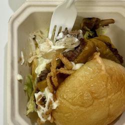 MOOYAH Burgers, Fries & Shakes - They really load up the toppings! Onion rings and jalapeños are a must