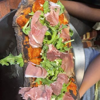 Shadowbrook - Prosciutto pizza balsamic glaze on the side - American Near Me - Capitola, California