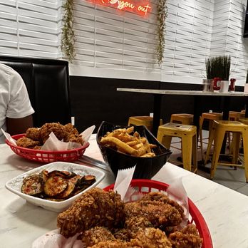 Choong Man Chicken - Garlic soy Wings- Curry Drumsticks- Parmesan fries and kimchi cucumbers - Chicken Shop Near Me - Davie, Florida Choong Man Chicken - Garlic soy Wings- Curry Drumsticks- Parmesan fries and kimchi cucumbers - Chicken Shop Near Me - Davie, Florida