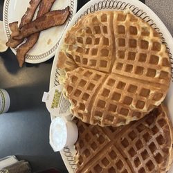 Waffle House - Two Waffles and Bacon