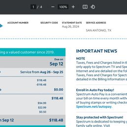 September 2024 Bill Landline phone & Internet.