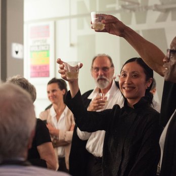 New York Live Arts - Bill T. Jones, Artistic Director and Janet Wong, Associate Artistic Director in a post show toast - Performing Arts Near Me - New York, New York New York Live Arts - Bill T. Jones, Artistic Director and Janet Wong, Associate Artistic Director in a post show toast - Performing Arts Near Me - New York, New York