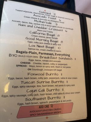 Menu photo 6 Foxwood Coffeehouse Shingle Springs, CA