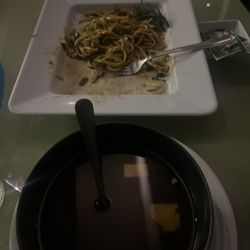 Sora Sushi Fusion Bar - Miso soup and Yakisoba really bad