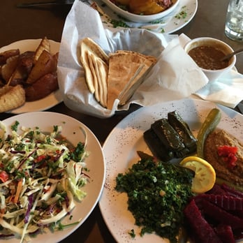 Park Grill - Veggie platter/ minus hummus and spinach pie makes this dish vegan. - Mediterranean Near Me - Grosse Pointe Park, Michigan Park Grill - Veggie platter/ minus hummus and spinach pie makes this dish vegan. - Mediterranean Near Me - Grosse Pointe Park, Michigan